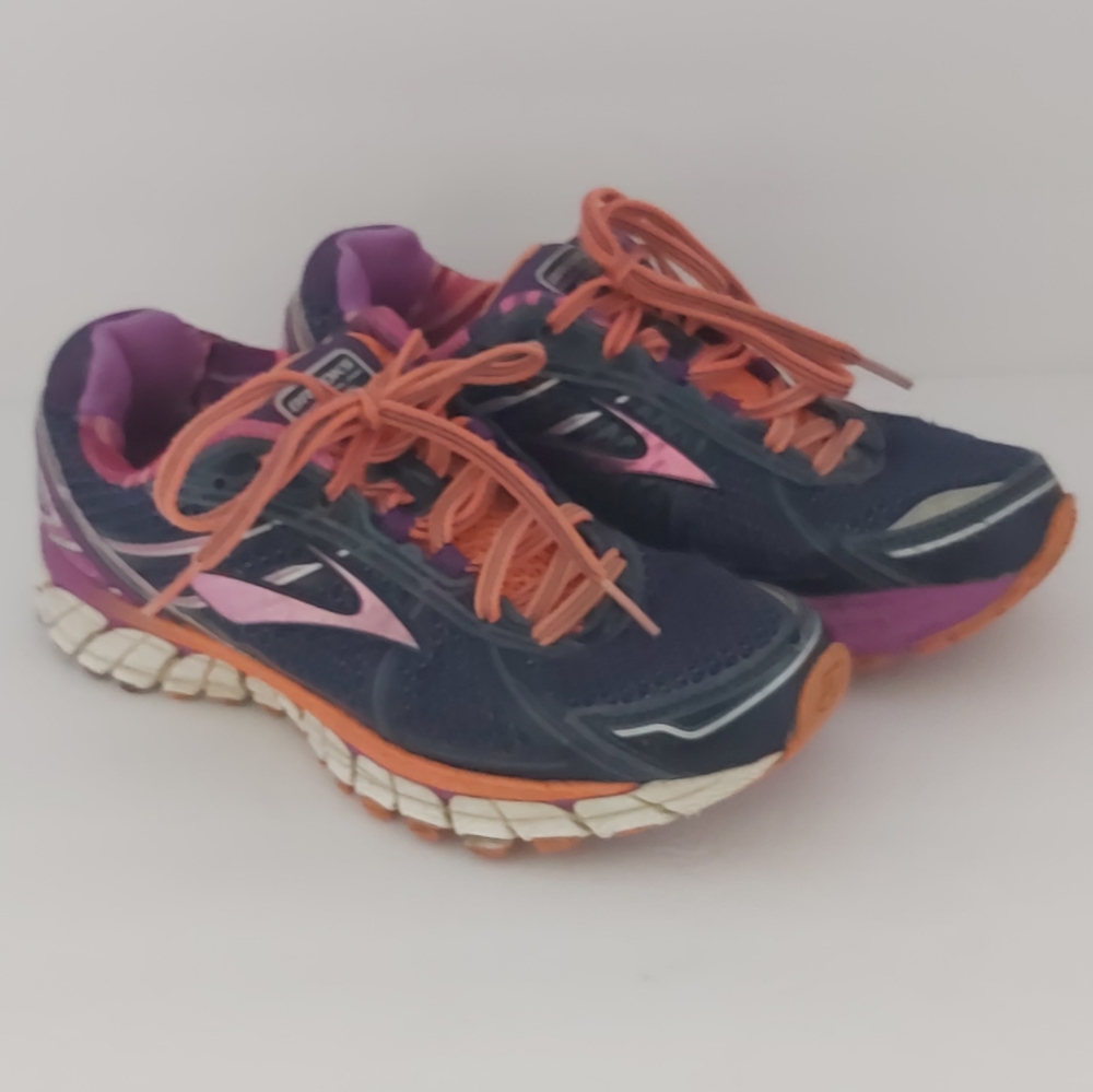 BROOKS | Women's Adrenaline GTS 15 Running Shoes Purple Orange 8